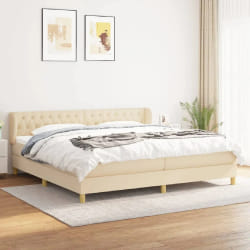 VIDAXL Sommier avec matelas 200x200 cm - Crème
