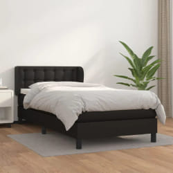 vidaXL Sommier & matelas - 90x200 cm - Noir