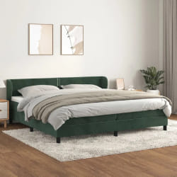 VidaXL Sommier à lattes avec matelas - Vert foncé - 200x200 cm