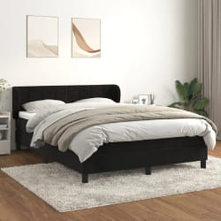 VIDAXL Sommier avec Matelas - Noir 140x200 cm