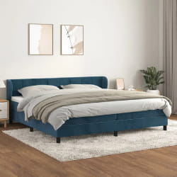 VIDAXL Velours bleu foncé 200x200 cm