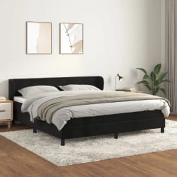 VIDAXL 180x200 cm - Velours Noir