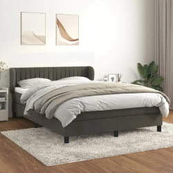 VIDAXL Velours Gris foncé 140x200