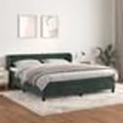 vidaXL Sommier à lattes de lit et matelas Vert foncé 160x200cm Velours - 160 x 200 cm