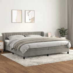 VIDAXL Sommier à lattes avec matelas Gris clair