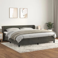 VIDAXL Sommier et matelas - Gris foncé 200x200 cm
