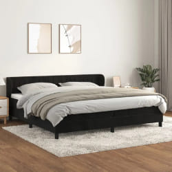 VIDAXL Sommier à lattes avec matelas - Noir