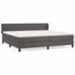 vidaXL Sommier à lattes de lit et matelas Gris foncé 200x200cm Velours - 200 x 200 cm