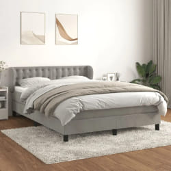 vidaXL - Gris clair 140x190 cm