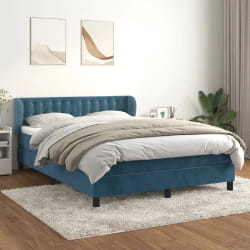 vidaXL Sommier à lattes 140x190 cm - Bleu foncé