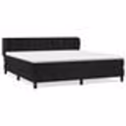vidaXL Sommier à lattes de lit et matelas Noir 160x200 cm Velours - 160 x 200 cm