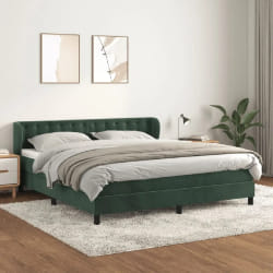 vidaXL Sommier à lattes avec matelas 180x200 - Vert foncé