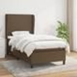 vidaXL Sommier à lattes de lit avec matelas Marron foncé 90x190 cm - 90 x 190 cm