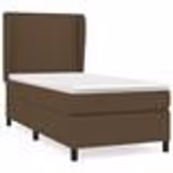 vidaXL Sommier à lattes de lit avec matelas Marron foncé 90x200 cm - 90 x 200 cm