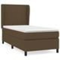 vidaXL Sommier à lattes de lit avec matelas Marron foncé 90x200 cm - 90 x 200 cm