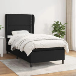 VIDAXL Lit avec matelas Noir 80x200 cm