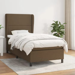 vidaXL Sommier et Matelas 100x200 cm - Marron Foncé