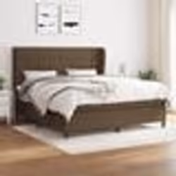 vidaXL Sommier à lattes de lit avec matelas Marron foncé 180x200 cm - 180 x 200 cm