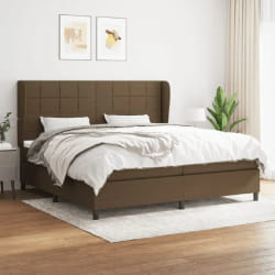 vidaXL Sommier et matelas - Marron foncé 200x200 cm