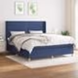 vidaXL Sommier à lattes de lit avec matelas Bleu 80x200 cm Tissu - 80 x 200 cm