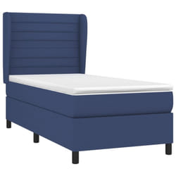 Vidaxl - Sommier À Lattes De Lit Avec Matelas Bleu 90x190 Cm Tissu
