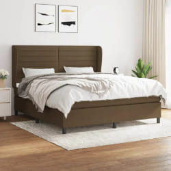 vidaXL Sommier à lattes de lit avec matelas Marron foncé 160x200 cm - 160 x 200 cm