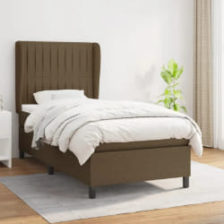 vidaXL Sommier à lattes avec matelas 80x200 cm - Marron foncé