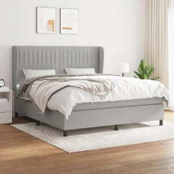 vidaXL Sommier à lattes de lit 180x200 cm Velours Gris clair