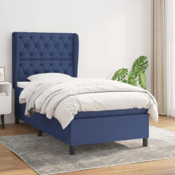 vidaXL Sommier à lattes 80x200 - Tissu bleu