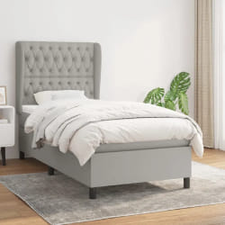 vidaXL Sommier 100x200 cm - Gris clair