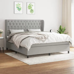 VIDAXL Sommier à lattes avec matelas - Gris clair 160x200 cm