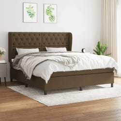 vidaXL Sommier à lattes de lit et matelas 160x200 cm - Marron foncé