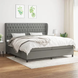 VIDAXL Sommier à Lattes 200x200 cm - Gris Foncé