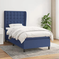 VIDAXL Sommier à lattes avec matelas - Bleu 80x200 cm