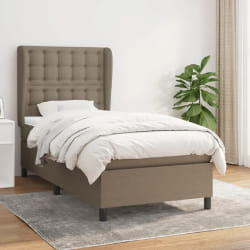 vidaXL Sommier à lattes Taupe 100x200 cm