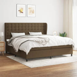 VIDAXL Sommier et matelas - Marron foncé 200x200 cm