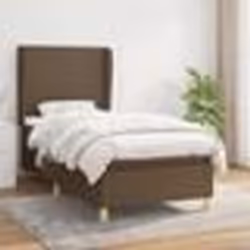 vidaXL Sommier à lattes de lit avec matelas Marron foncé 90x200 cm - 90 x 200 cm
