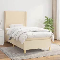 VidaXL Sommier à lattes avec matelas - Crème