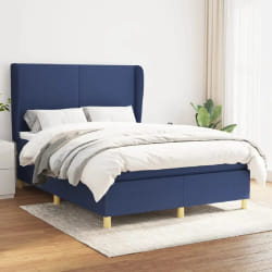 VIDAXL Sommier à lattes et matelas - Bleu