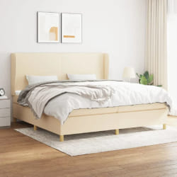 VIDAXL Sommier à lattes - Matelas à ressorts ensachés Crème 200x200 cm