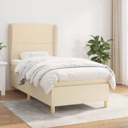 VIDAXL Sommier à lattes avec matelas Crème 90x200