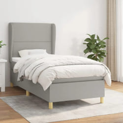 VIDAXL vidaXL Sommier - Gris clair 100x200 cm