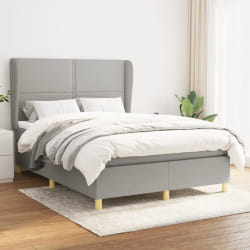 vidaXL Sommier gris clair 140x190