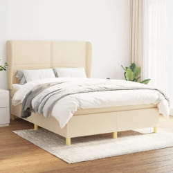 VIDAXL Sommier à lattes avec matelas - Crème