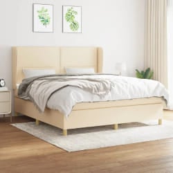 vidaXL Sommier et Matelas Crème 180x200 cm