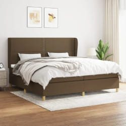 vidaXL Sommier avec matelas - Marron foncé
