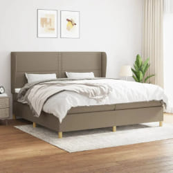 VidaXL Lit avec matelas 200x200 - Taupe