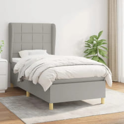 VIDAXL vidaXL Sommier tissu - Gris clair 80x200 cm