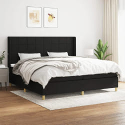 VIDAXL Sommier à lattes avec matelas 200x200 cm - Noir