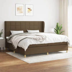vidaXL Sommier Marron foncé 200x200 cm